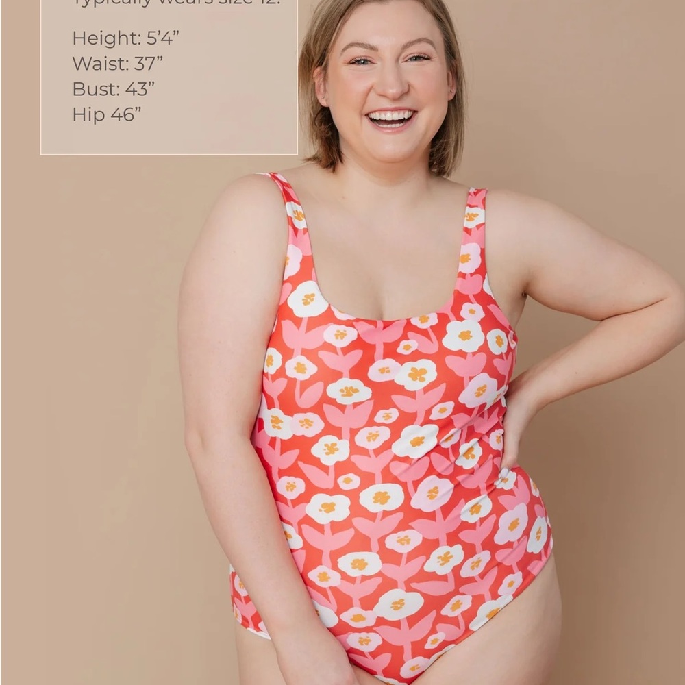Floral Pink One Piece Swimsuit